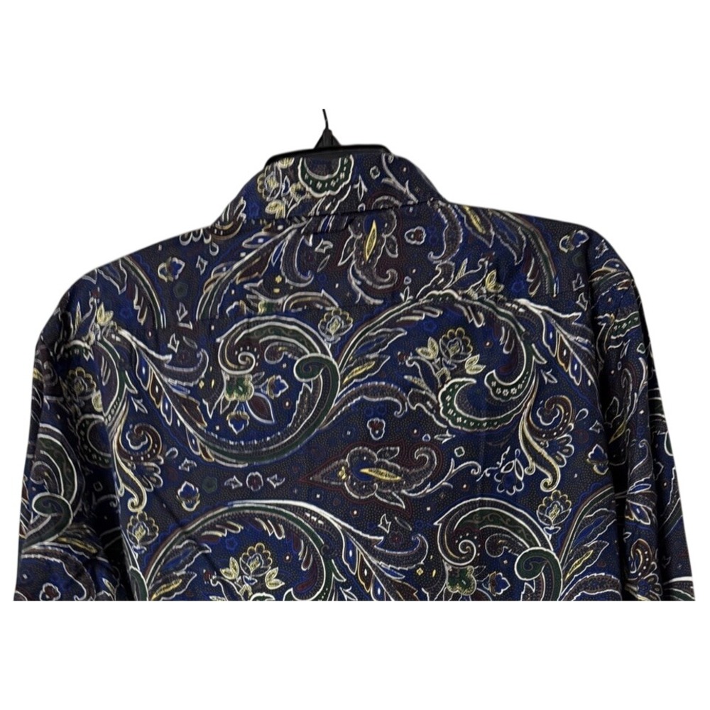 NWT Cremieux Mens Long Sleeve Button Down Paisley Cotton Shirt Size Large - Picture 15 of 16